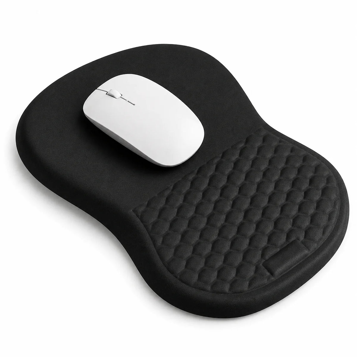 Ergonomisk musmatta med handledsstöd och trådlös datormus