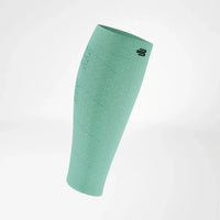 Bauerfeind Run Performance Compression Sleeves vadärm i mint, vit bakgrund