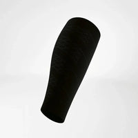 Svart vadärm från Bauerfeind sedd från sidan med synlig stickningsstruktur