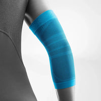 Blått Sports Compression Elbow Support sett bakifrån