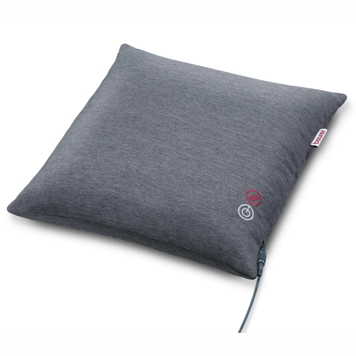 Beurer MG 135 shiatsu massagekudde i grått med knapp och kabel