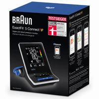Förpackning till Braun ExactFit 5 Connect blodtrycksmätare.