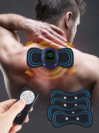 Trådlös EMS-massageapparat med justerbara intensitetsnivåer
