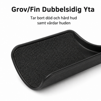 Ergonomisk fotfil med böjd design för hälvård