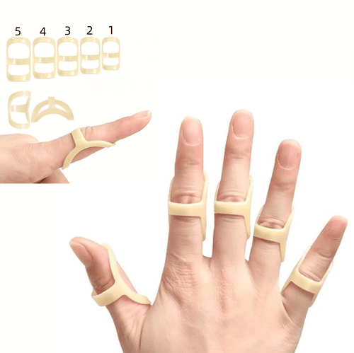 Justerbara fingerskenor i 5-pack för stöd och avlastning