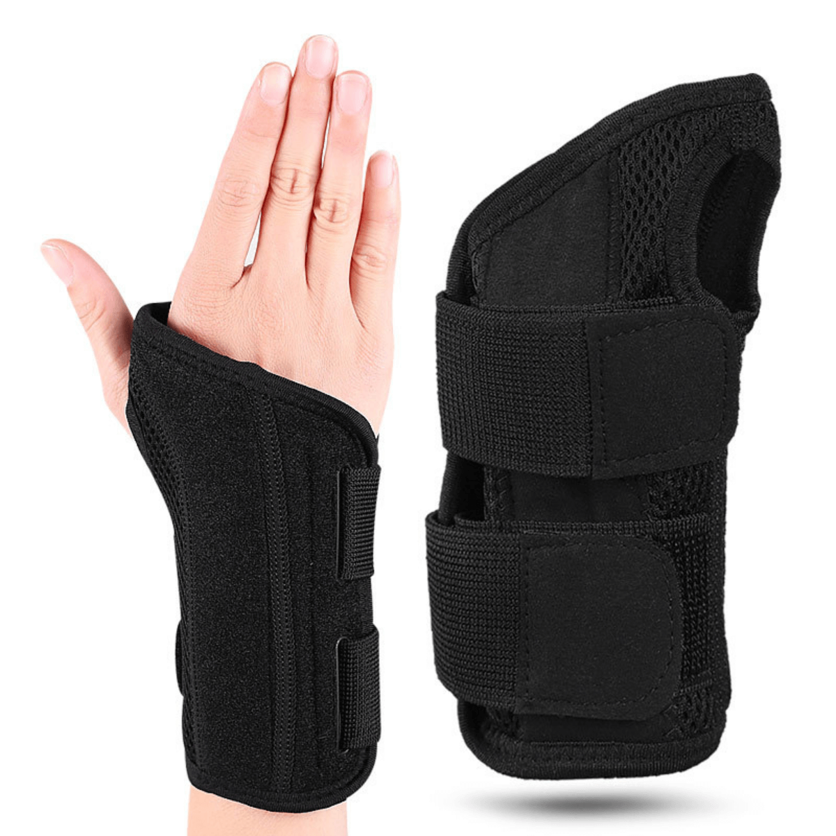 Flexibelt handledsstöd med justerbar rem för stabilitet