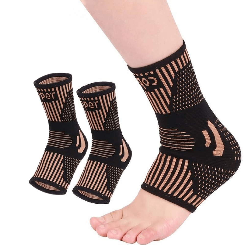 Kompressionsstrumpor för fotledsstöd – 2-pack