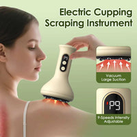 Gua sha-massageapparat med rödljusterapi och värmefunktion