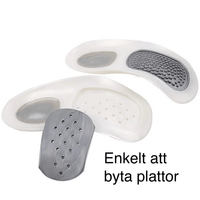 Hålfotsstöd med 4 justerbara inlägg för anpassad avlastning