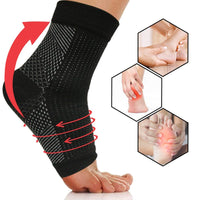 Hälsporrestrumpa med kompression – 2-pack