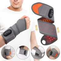 Handledsband med rödljusterapi, värme och vibrationsmassage