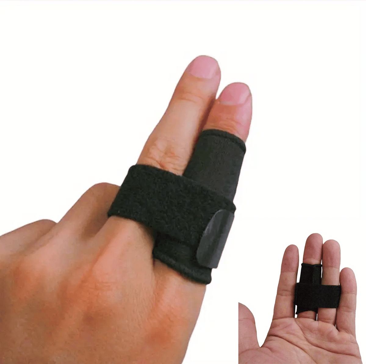 Justerbar fingerskena med flexibelt stöd