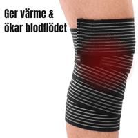 Elastiskt knästödband med justerbar kompression
