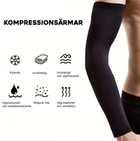 Elastiska kompressionsärmar med UV-skydd (2-pack)