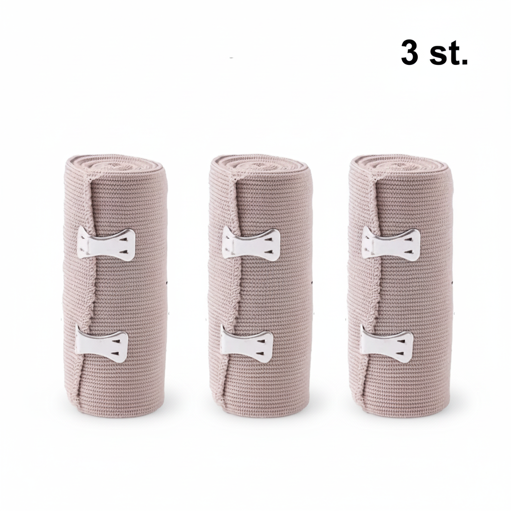 Elastiskt kompressionsbandage med spännen – 3-pack, 4,5 m