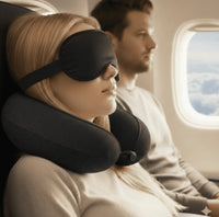 Ergonomisk resekudde med ögonmask och öronproppar