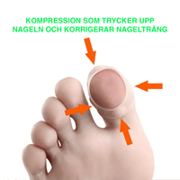 Korrigerande silikonskydd mot nageltrång för stortå (2-pack)