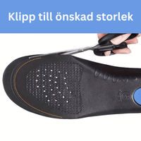 Ortopediska skoinlägg med hälstöd mot pronation