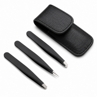 Pincettset i rostfritt stål – 3-pack med fodral