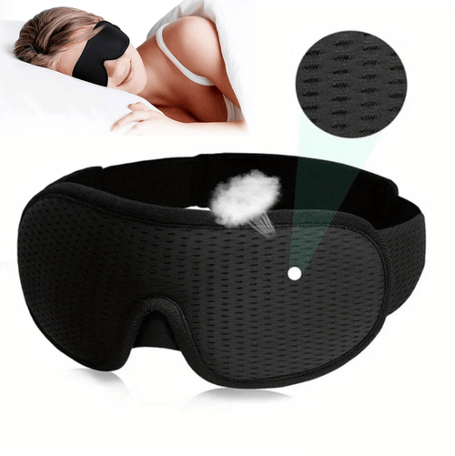 3D-sovmask i memory foam med ljusblockering