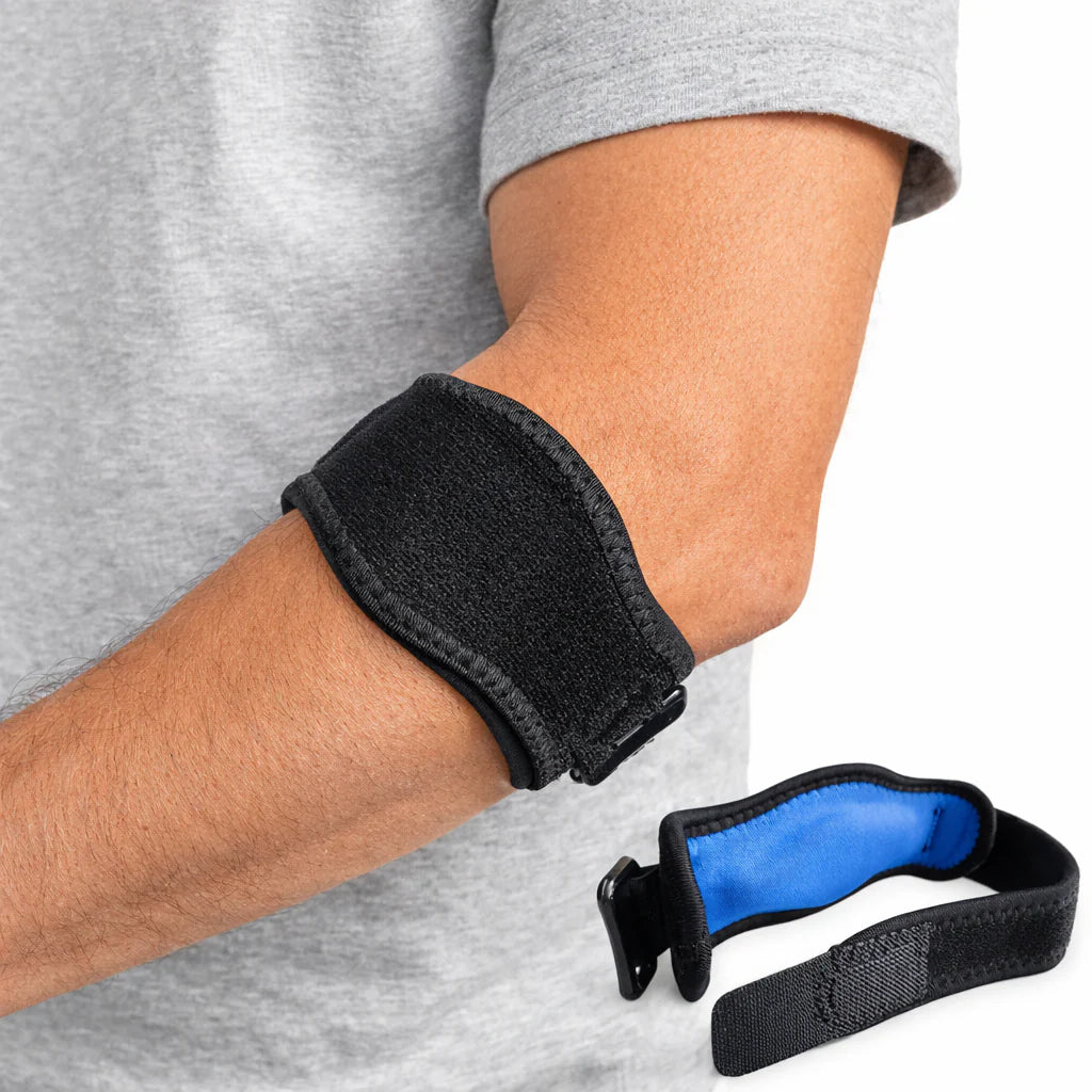 Justerbart stöd för tennisarmbåge med riktad kompression