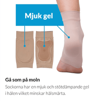 Stödstrumpa för hälsporre med inbyggd gelkudde