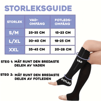 Stödstrumpor med blixtlås för enkel på- och avtagning