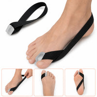 Justerbar tåseparator med elastiskt band för hallux valgus