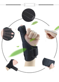 Tumskena med stabiliserande stöd för tumme och handled