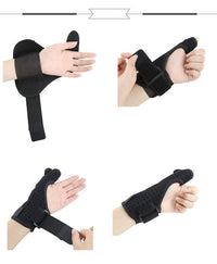 Tumskena med stabiliserande stöd för tumme och handled